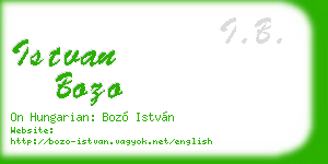 istvan bozo business card