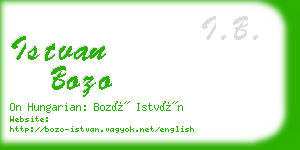 istvan bozo business card